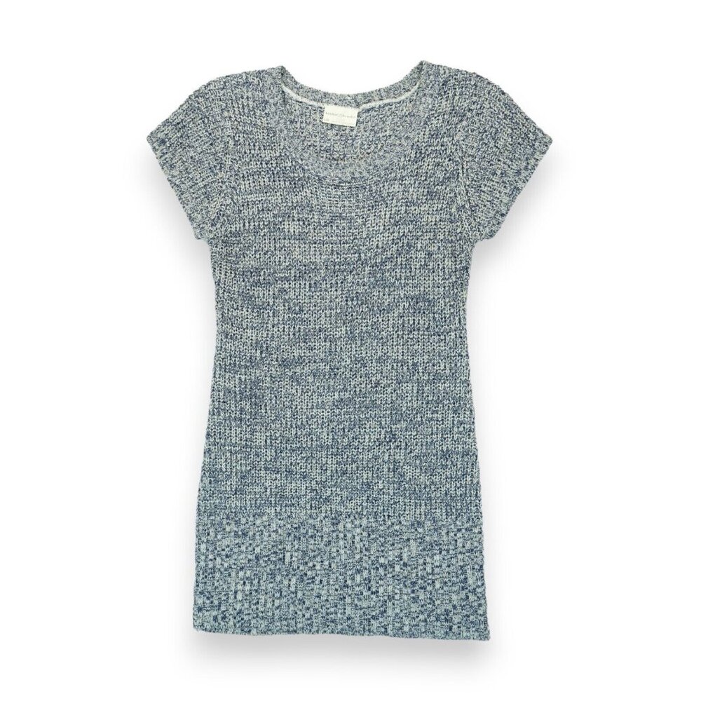 Bobbie Brooks Womens Sweater Knit Dress Size Large Gray Short Sleeve Acrylic